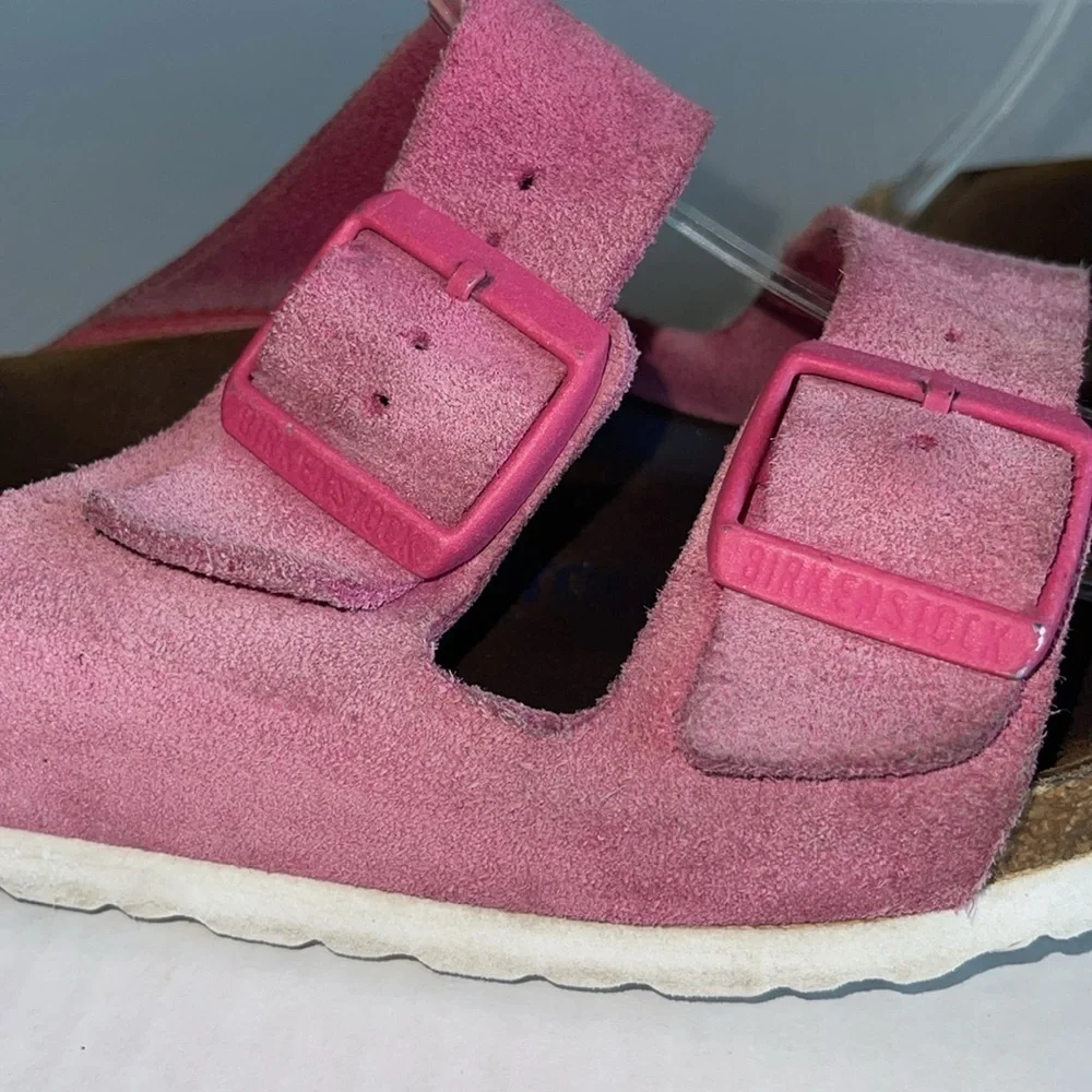 Birkenstock Pink Suede Arizona Sandals